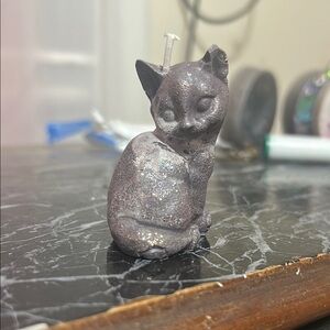 Glittery Cat Figurine
